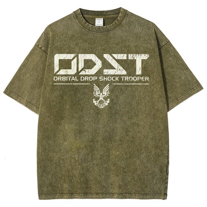 Military White Vintage Vintage Distressed T-shirt