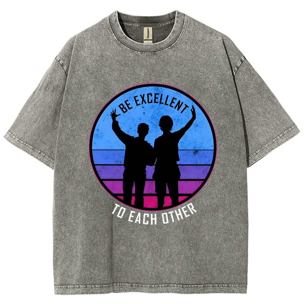 Be Excellent To Each Other 80s Vintage Distressed T-shirt