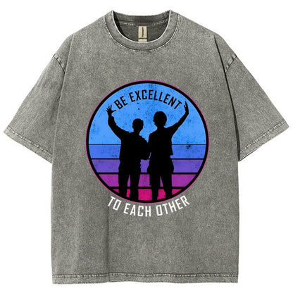 Be Excellent To Each Other 80s Vintage Distressed T-shirt