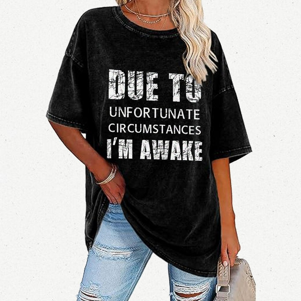 Unfortunate Circumstances Awake Vintage Distressed T-shirt
