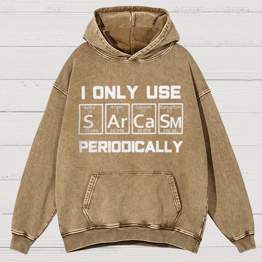 Sarcasm Periodic Table Element Vintage Distressed Hoodie
