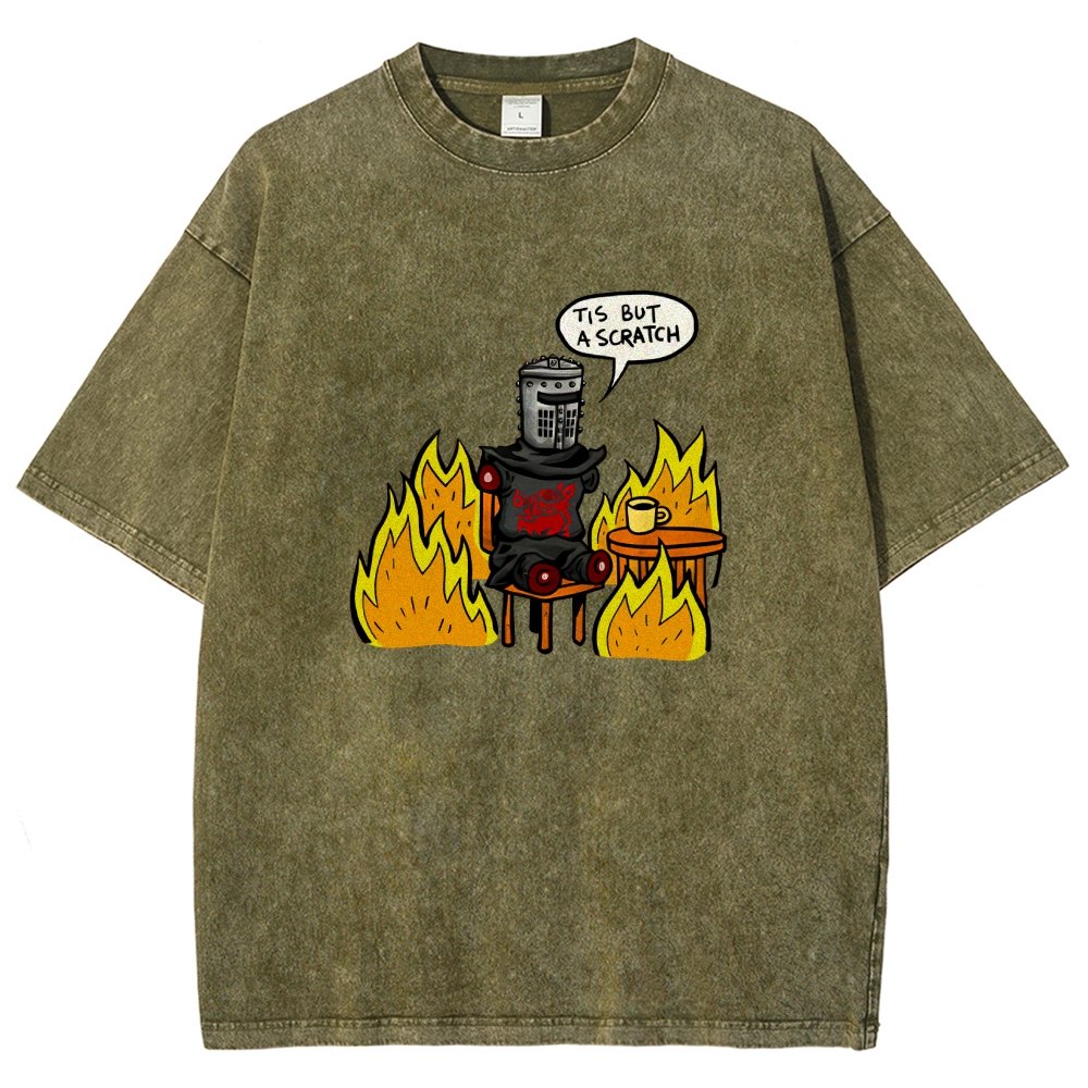 Tis Is Fine Vintage Distressed T-shirt