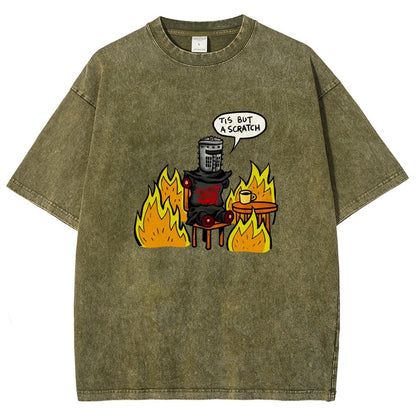 Tis Is Fine Vintage Distressed T-shirt