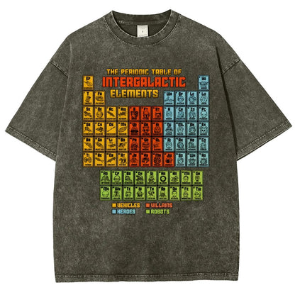 The Periodic Table of Intergalactic Elements Vintage Distressed T-shirt