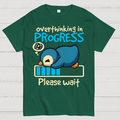 Penguin Overthinking In Progress Geek T-Shirt