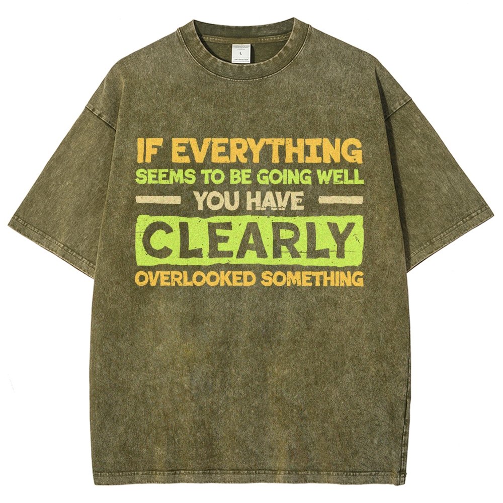 Clearly Overlooking Something Vintage Distressed T-shirt