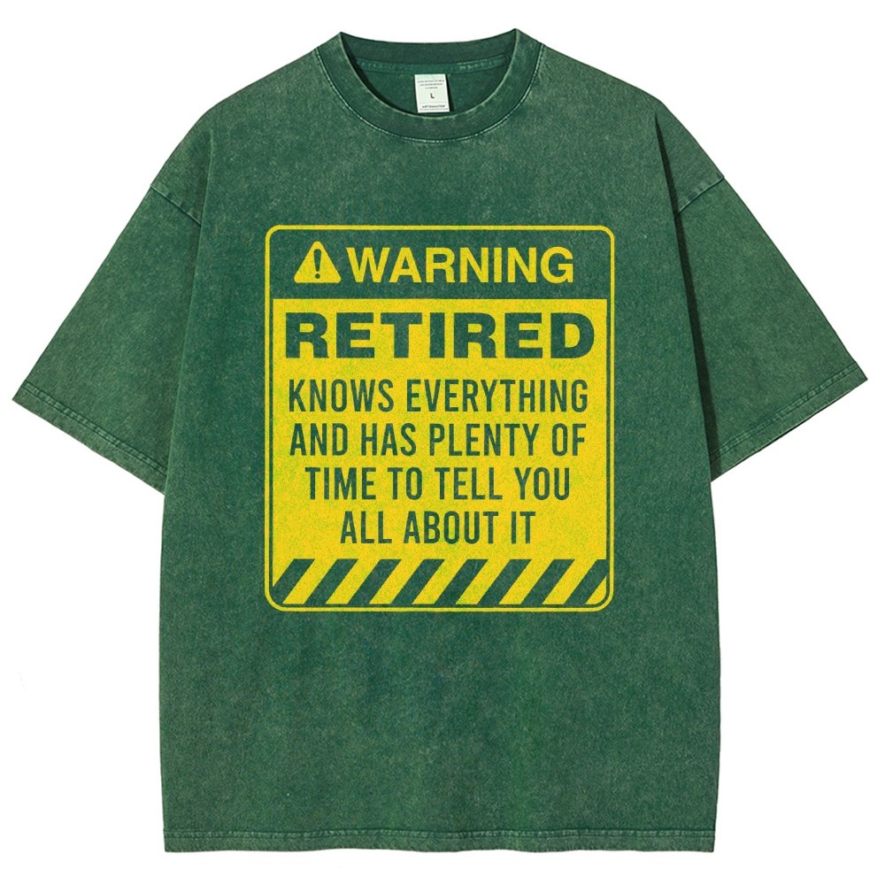 Retired Warning Vintage Distressed T-shirt