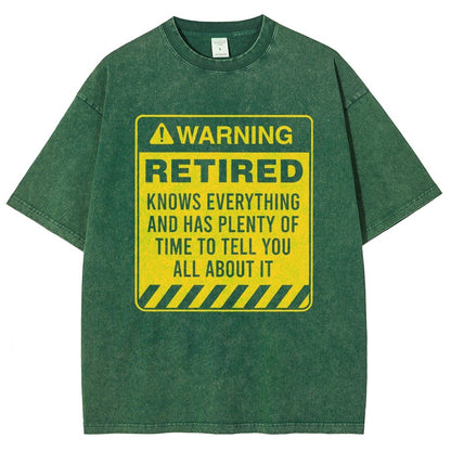 Retired Warning Vintage Distressed T-shirt