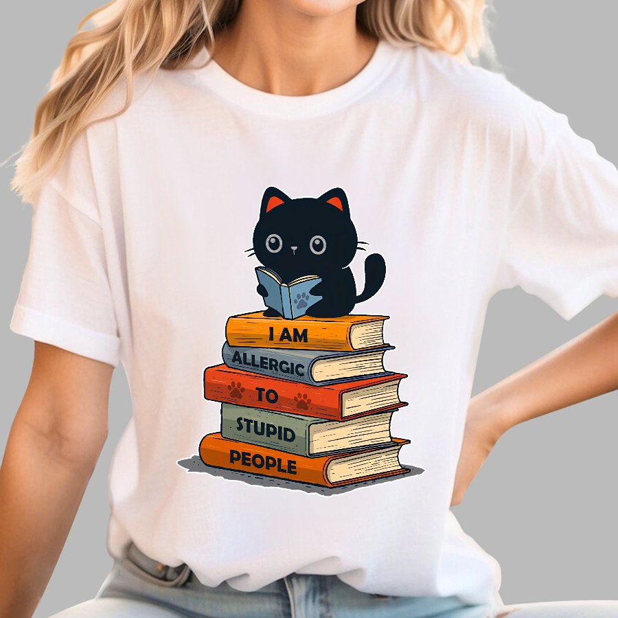 Allergic To Stupid People. Funny Geek T-Shirt