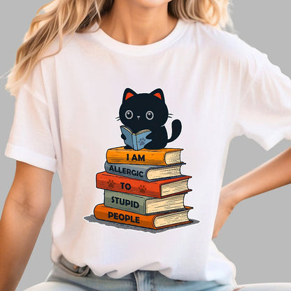 Allergic To Stupid People. Funny Geek T-Shirt