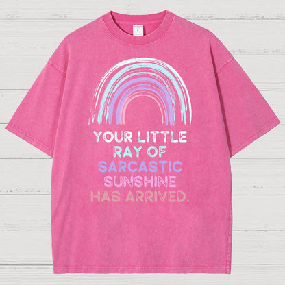 Your Little Ray of Sarcastic Sunshine Has Arrived  Vintage Distressed T-shirt