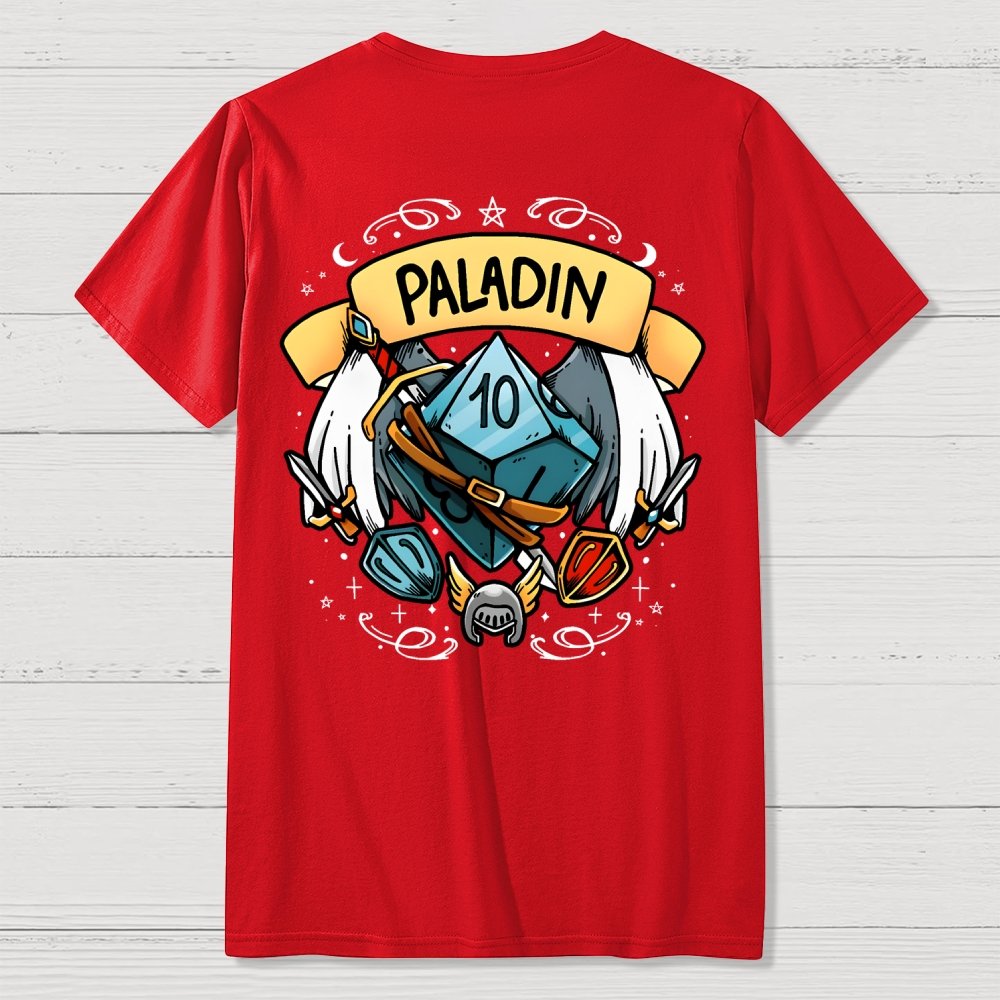 Paladin Dice Front And Back Printing Geek T-Shirt