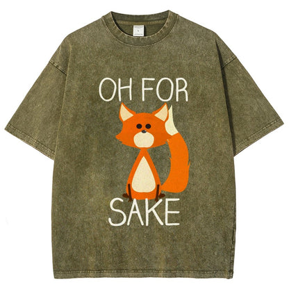 Oh For Fox Sake Vintage Distressed T-shirt