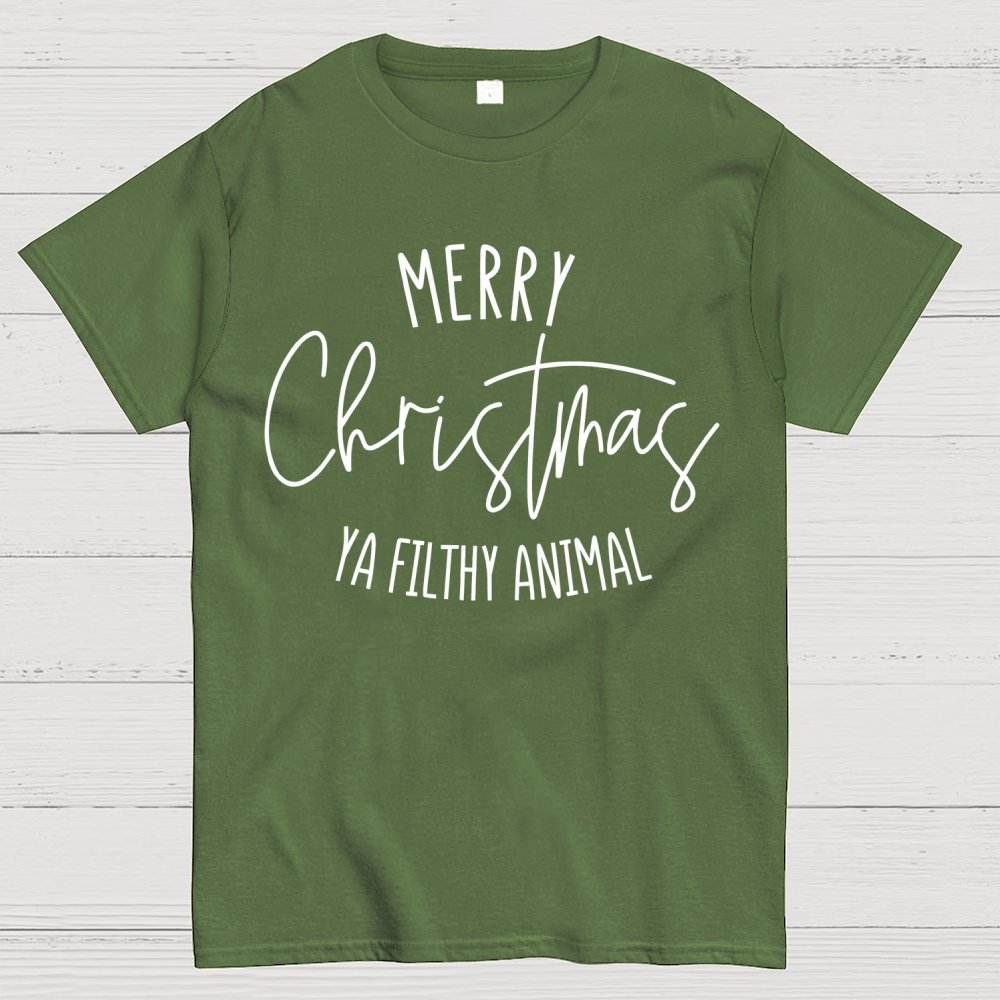 Merry Christmas Ya Filthy Animal Geek T-Shirt