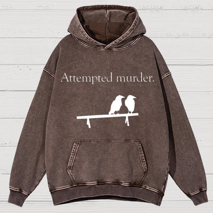Attempted Murder Vintage Distressed Hoodie
