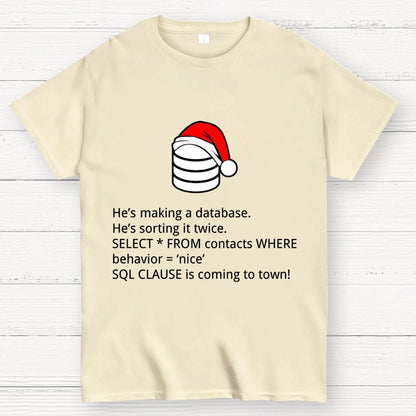 he's making a table Christmas Geek T-Shirt
