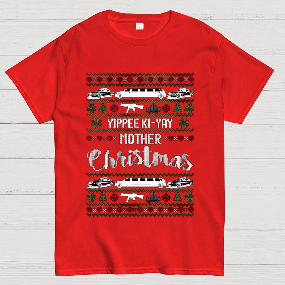 Yippee Ki-Yay Mother Christmas Ugly Geek T-Shirt