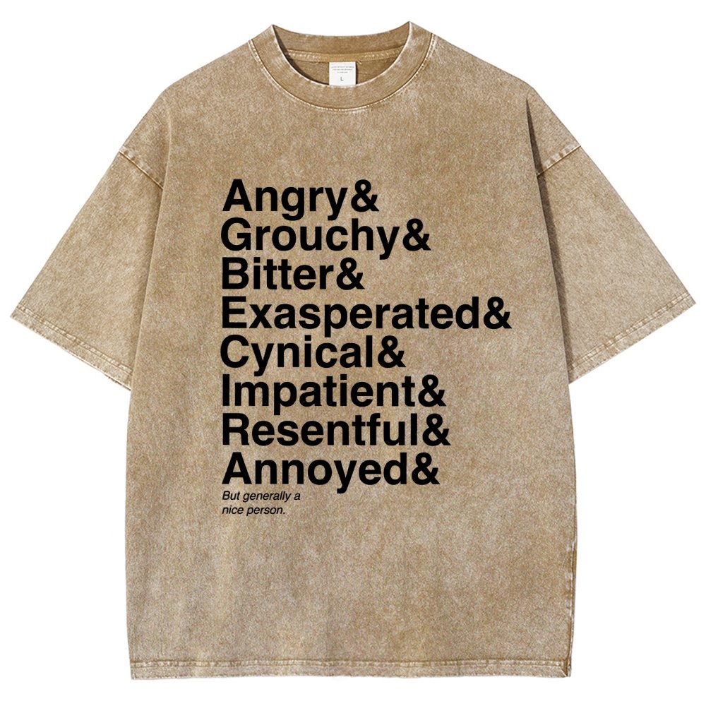 Generally A Nice Person Vintage Distressed T-shirt