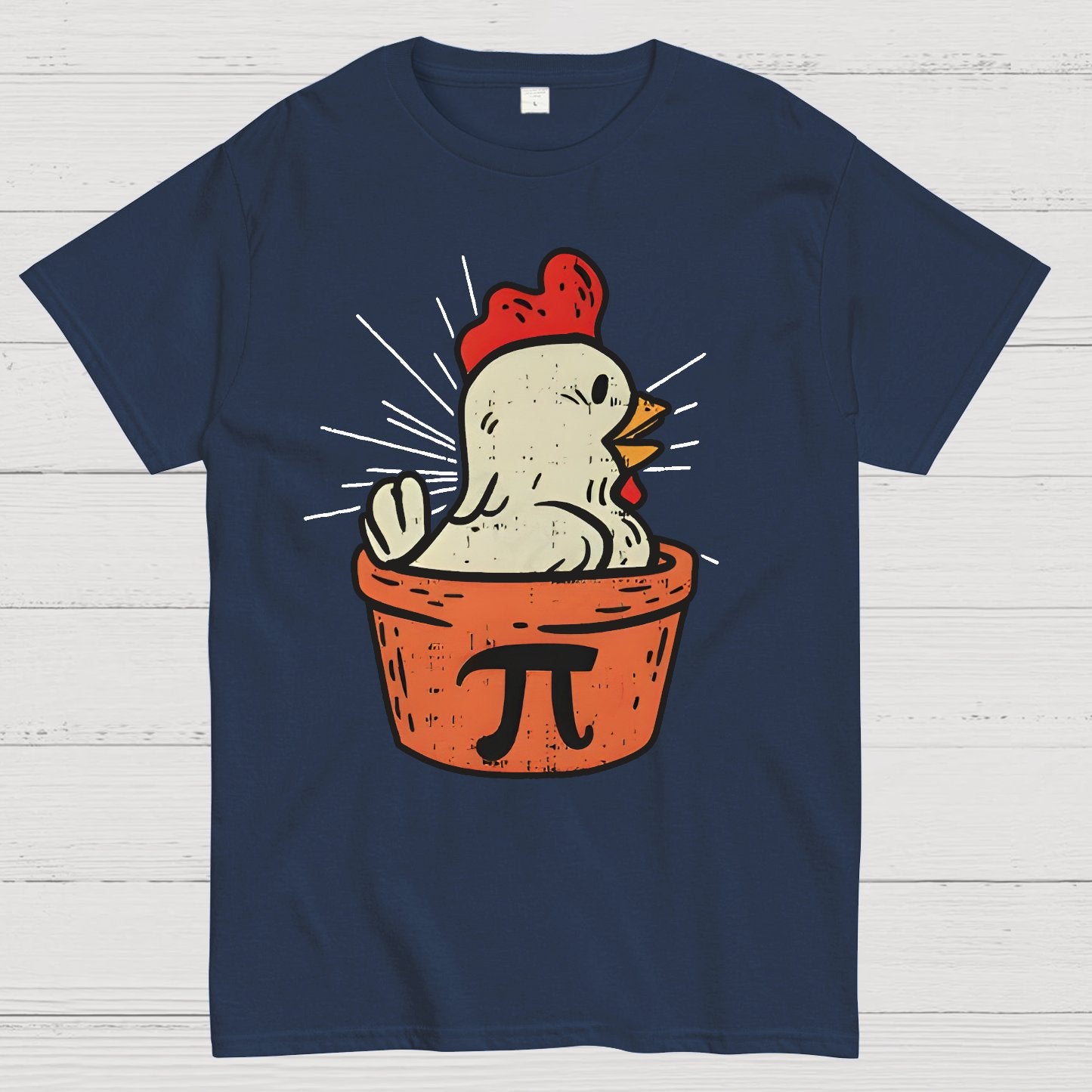 Funny Chicken Pot Pi Geek T-Shirt