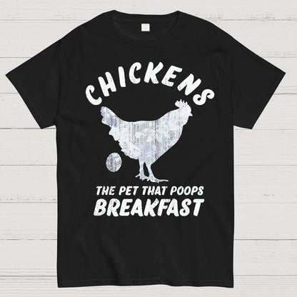 Chickens Poop Breakfast Geek T-Shirt