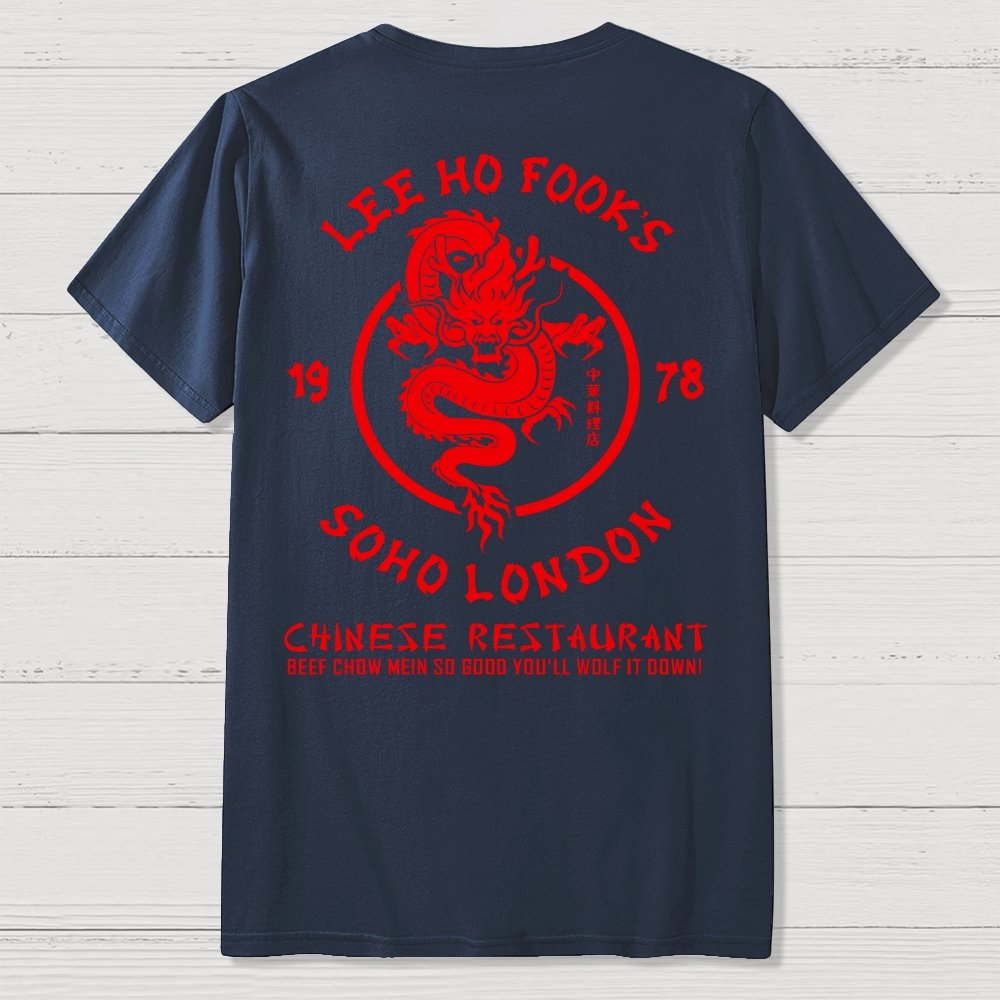 Lee Ho Fooks Chinese Restaurant Back Printing Geek T-Shirt