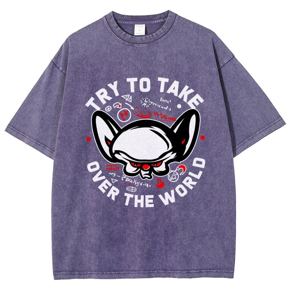 Take Over The World Vintage Distressed T-shirt