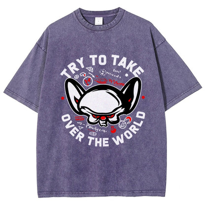 Take Over The World Vintage Distressed T-shirt