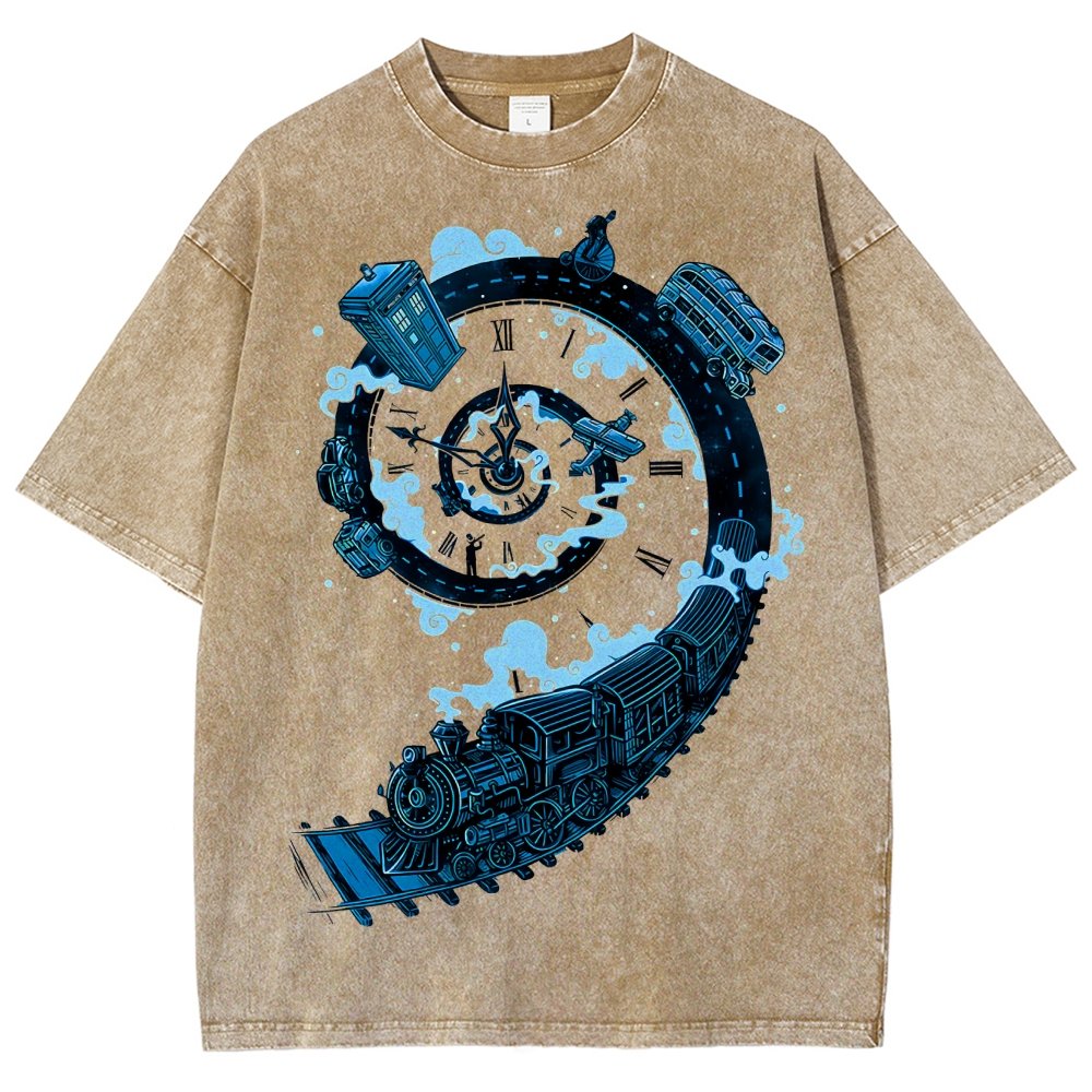 Time Machine Vintage Distressed T-shirt