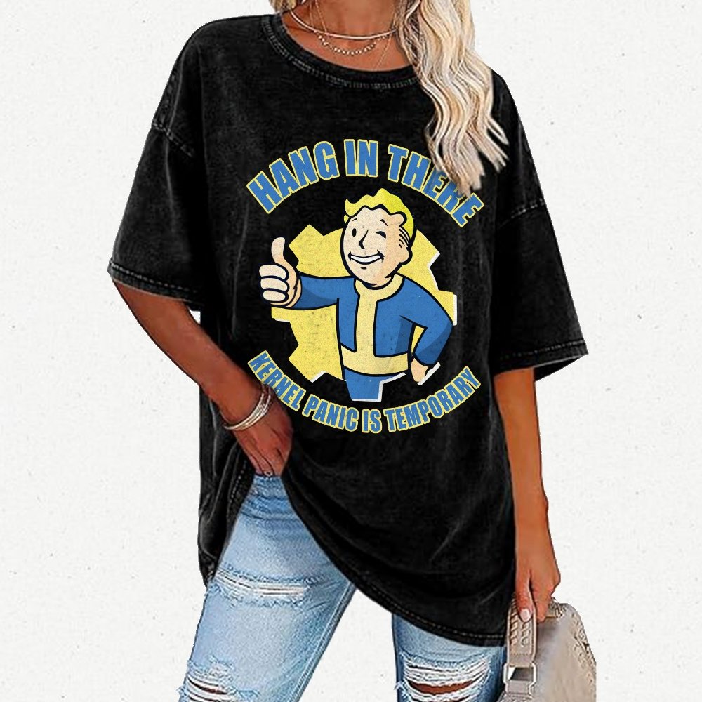 Hang in there - Kernel Panic is temporary Vintage Distressed T-shirt