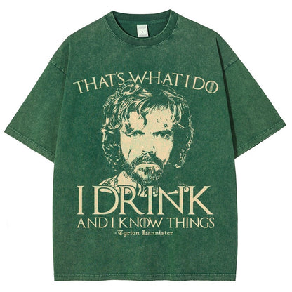 I Drink And I Know Things Vintage Distressed T-shirt