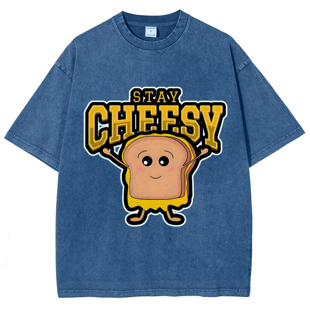 Sandwich Stay Cheesy Vintage Distressed T-shirt