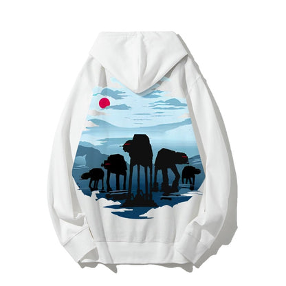 Assault Squad Printed Back Cotton Hoodie