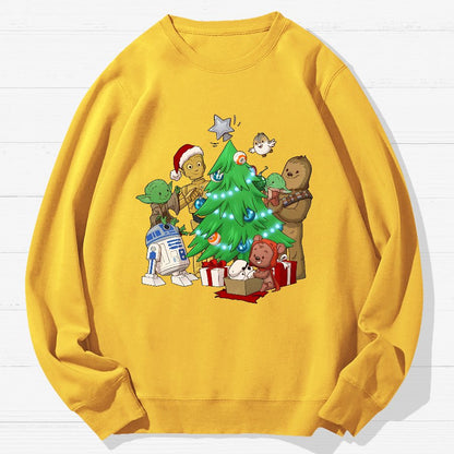 Light Side of the Tree Christmas Geek Cotton Sweatshirt