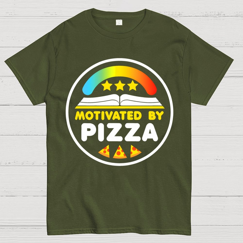 Motivated By Pizza Geek T-Shirt