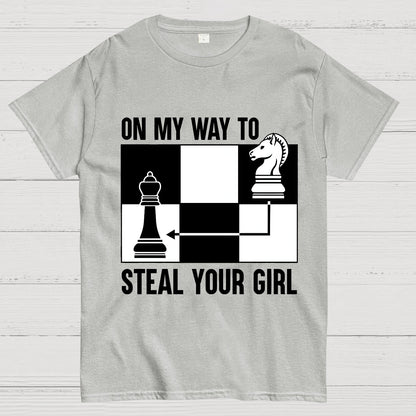 Chess Game On My Way To Steal Your Girl Geek T-Shirt