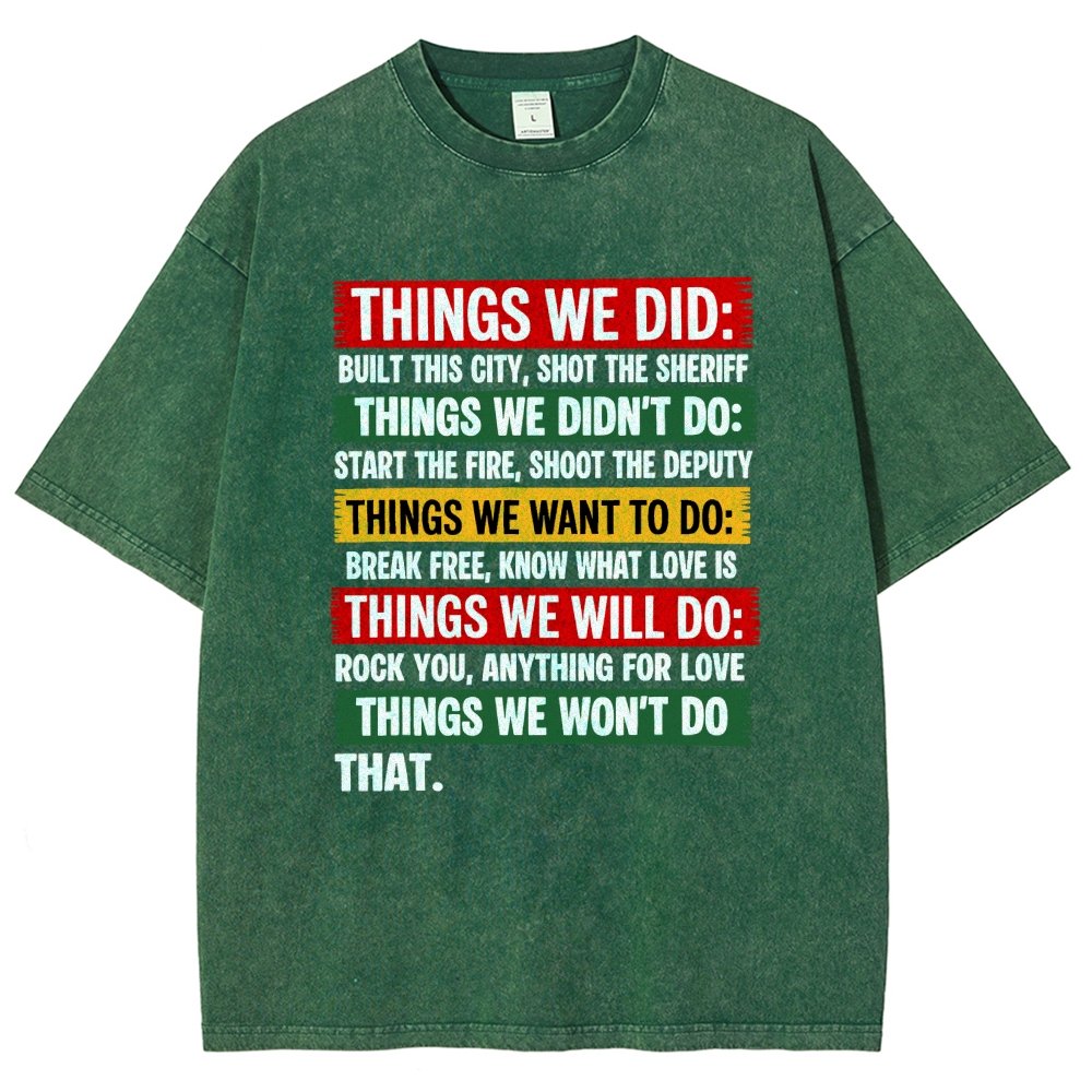 Things We Did Vintage Distressed T-shirt