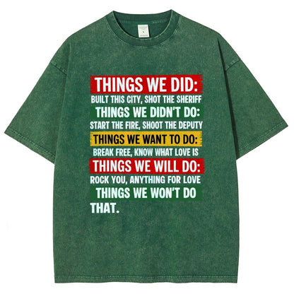 Things We Did Vintage Distressed T-shirt