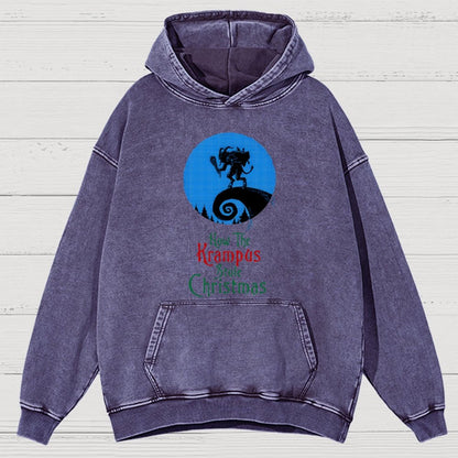 Krampus Vintage Distressed Hoodie