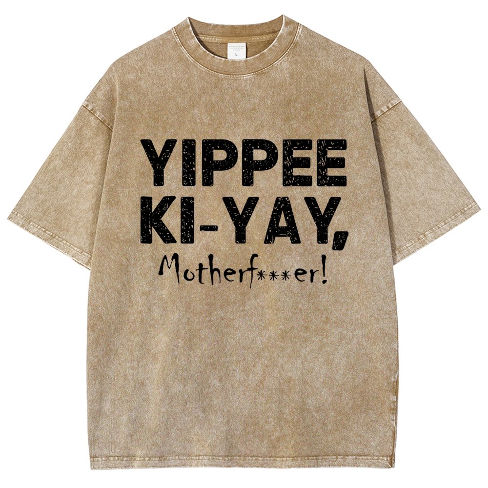 Yippee-Ki-Yay Vintage Distressed T-shirt