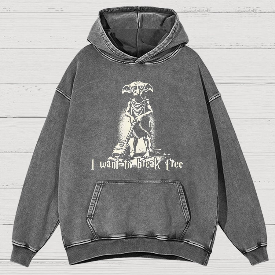 I Want To Break Free Nerdy Vintage Distressed Hoodie