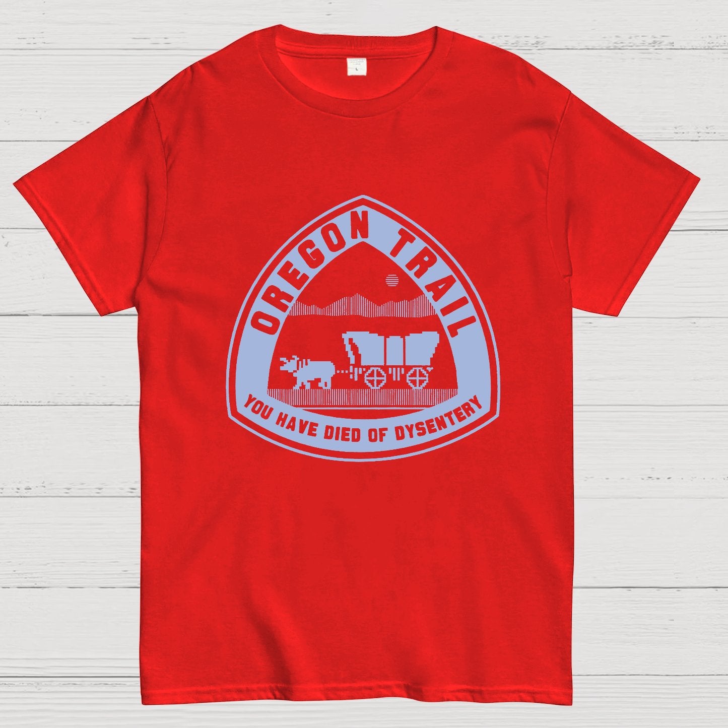 Oregon Trail T Shirt You Have Died of Dysentery Geeky T-Shirt