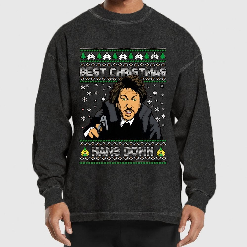 Best Christmas Hans Down Washed Long Sleeve Tee