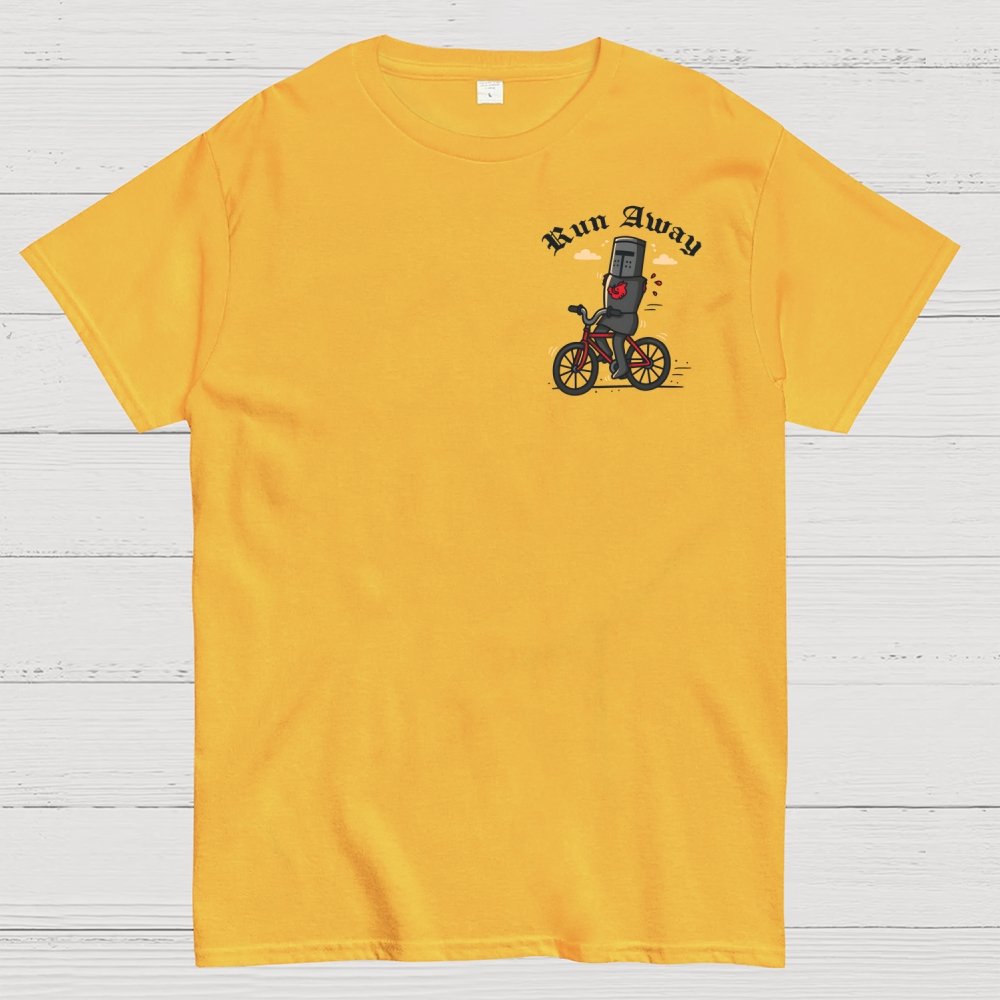 Run Away Front And Back Printing Geek T-Shirt
