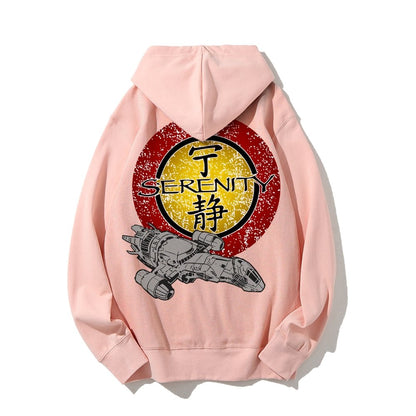 Firefly Mysterious Spacecraft Printed Back Cotton Hoodie