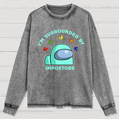 I'm Surrounded By Impostors Washed Long Sleeve Tee