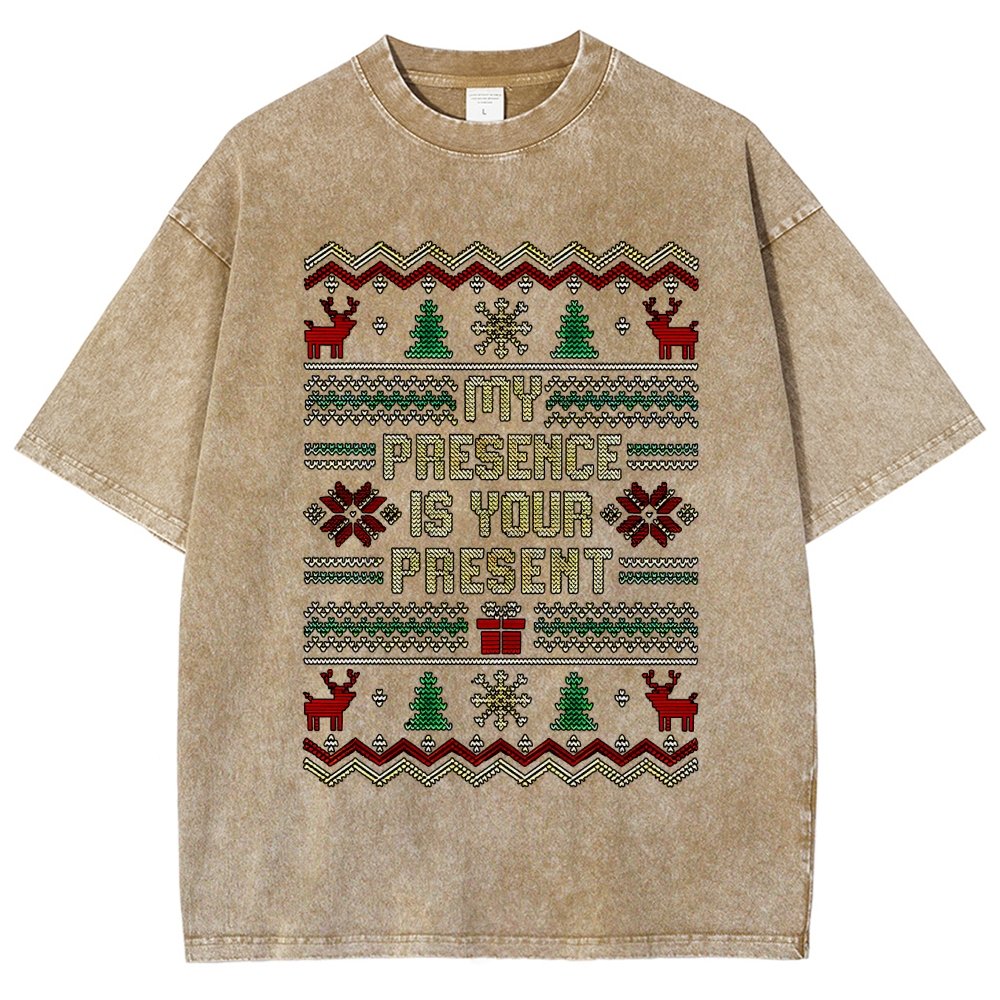 My Presence Is Your Present Vintage Distressed T-shirt