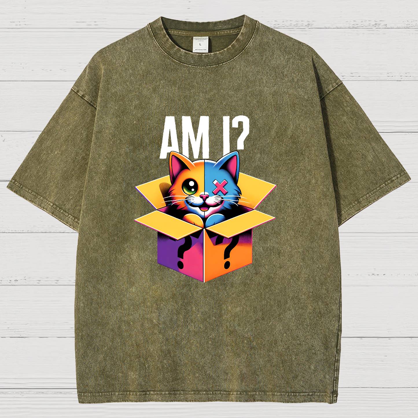 Schrodinger's Cat Shirt, Am I Vintage Distressed T-shirt