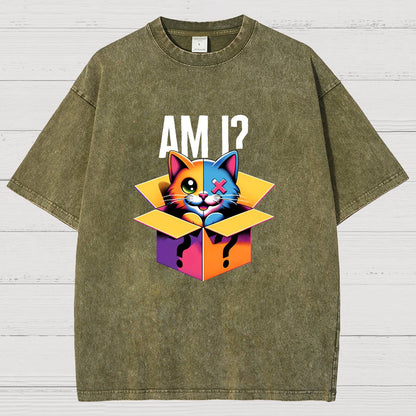Schrodinger's Cat Shirt, Am I Vintage Distressed T-shirt