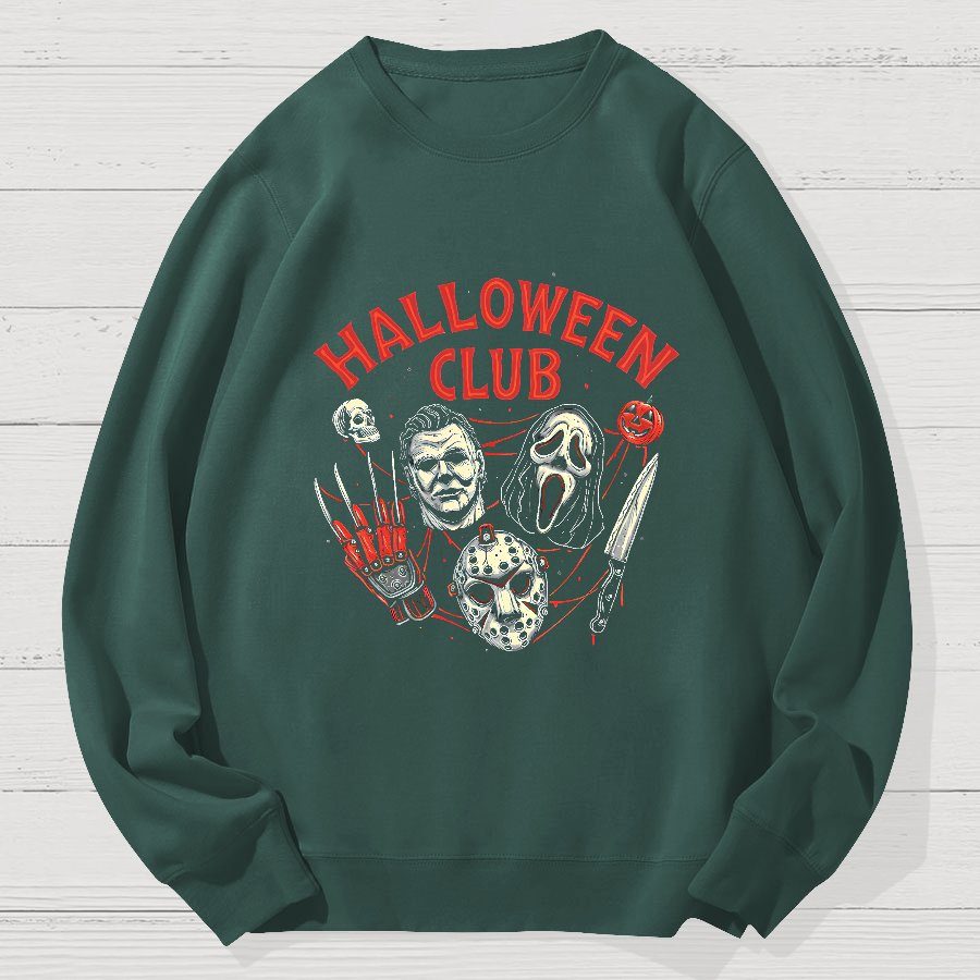 Halloween Club Geek Cotton Sweatshirt