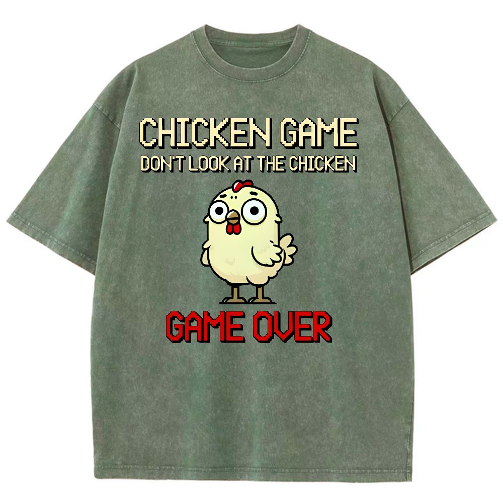 Chicken Game Vintage Washed T-shirt